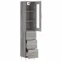 Aparador alto madera contrachapada gris Sonoma 34,5x34x180 cm de , Aparadores - Ref: Foro24-3199231, Precio: 115,54 €, Descue...
