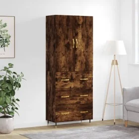 Aparador alto madera contrachapada roble ahumado 69,5x34x180 cm by , Sideboards - Ref: Foro24-3195832, Price: 170,37 €, Disco...