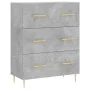 Aparador alto madera contrachapada gris hormigón 69,5x34x180 cm de , Aparadores - Ref: Foro24-3195839, Precio: 166,42 €, Desc...