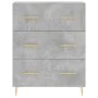 Aparador alto madera contrachapada gris hormigón 69,5x34x180 cm de , Aparadores - Ref: Foro24-3195839, Precio: 166,42 €, Desc...