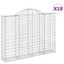 Cestas gaviones 18 uds forma de arco hierro 200x30x140/160 cm von , Töpfe und Pflanzgefäße - Ref: Foro24-3146166, Preis: 1,00...