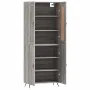 Aparador alto madera contrachapada gris sonoma 69,5x34x180 cm de , Aparadores - Ref: Foro24-3199535, Precio: 142,79 €, Descue...