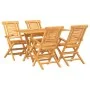 Juego de comedor para jardín 5 piezas madera maciza de teca de , Conjuntos de jardín - Ref: Foro24-3155001, Precio: 498,47 €,...