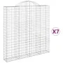 Cestas de gaviones 7 uds forma de arco hierro 200x30x200/220 cm by , Pots and planters - Ref: Foro24-3146220, Price: 845,91 €...