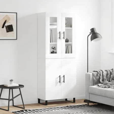 Aparador alto madera contrachapada blanco brillo 69,5x34x180 cm von , Sideboards - Ref: Foro24-3198235, Preis: 186,19 €, Raba...