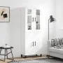 Aparador alto madera contrachapada blanco brillo 69,5x34x180 cm von , Sideboards - Ref: Foro24-3198235, Preis: 186,19 €, Raba...