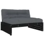 Juego de muebles de jardín 6 pzas y cojines madera maciza negro von , Gartensets - Ref: Foro24-3186155, Preis: 1,00 €, Rabatt: %