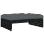 Juego de muebles de jardín 6 pzas y cojines madera maciza negro von , Gartensets - Ref: Foro24-3186155, Preis: 1,00 €, Rabatt: %