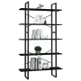 Estantería de 5 niveles madera de pino negro 100x30x175 cm de , Librerías y estanterías - Ref: Foro24-3082007, Precio: 128,03...