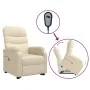 Sillón elevable tela crema de , Sillones - Ref: Foro24-3109614, Precio: 306,31 €, Descuento: %