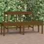 Banco jardín 2 plazas madera maciza pino marrón 159,5x44x45 cm by vidaXL, garden benches - Ref: Foro24-824014, Price: 61,53 €...