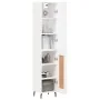 Aparador alto madera contrachapada blanco 34,5x34x180 cm by , Sideboards - Ref: Foro24-3199121, Price: 106,86 €, Discount: %