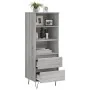 Aparador alto madera contrachapada gris Sonoma 40x36x110 cm de , Aparadores - Ref: Foro24-831514, Precio: 68,49 €, Descuento: %