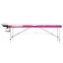 Camilla de masaje plegable 3 zonas aluminio blanco y rosa by , massage tables - Ref: Foro24-110242, Price: 171,37 €, Discount: %