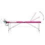 Camilla de masaje plegable 3 zonas aluminio blanco y rosa by , massage tables - Ref: Foro24-110242, Price: 171,37 €, Discount: %