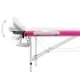 Camilla de masaje plegable 3 zonas aluminio blanco y rosa by , massage tables - Ref: Foro24-110242, Price: 171,37 €, Discount: %