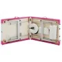 Camilla de masaje plegable 3 zonas aluminio blanco y rosa by , massage tables - Ref: Foro24-110242, Price: 171,37 €, Discount: %