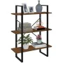 Estantería madera contrachapada roble marrón 80x30x105 cm de , Librerías y estanterías - Ref: Foro24-821317, Precio: 59,99 €,...
