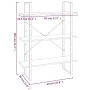 Estantería madera contrachapada roble marrón 80x30x105 cm de , Librerías y estanterías - Ref: Foro24-821317, Precio: 59,99 €,...