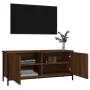 Mueble TV con puertas contrachapada marrón roble 102x35x45 cm von , TV-Möbel - Ref: Foro24-826294, Preis: 60,73 €, Rabatt: %