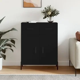Aparador de madera de ingeniería negro 69,5x34x90 cm by , Sideboards - Ref: Foro24-827989, Price: 101,79 €, Discount: %