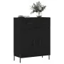 Aparador de madera de ingeniería negro 69,5x34x90 cm by , Sideboards - Ref: Foro24-827989, Price: 101,75 €, Discount: %