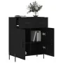Aparador de madera de ingeniería negro 69,5x34x90 cm by , Sideboards - Ref: Foro24-827989, Price: 101,75 €, Discount: %