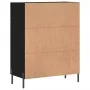 Aparador de madera de ingeniería negro 69,5x34x90 cm by , Sideboards - Ref: Foro24-827989, Price: 101,75 €, Discount: %