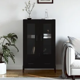 Aparador alto madera de ingeniería negro 69,5x31x115 cm by , Sideboards - Ref: Foro24-828309, Price: 96,63 €, Discount: %