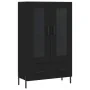 Aparador alto madera de ingeniería negro 69,5x31x115 cm by , Sideboards - Ref: Foro24-828309, Price: 96,63 €, Discount: %