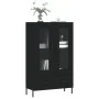 Aparador alto madera de ingeniería negro 69,5x31x115 cm by , Sideboards - Ref: Foro24-828309, Price: 96,63 €, Discount: %