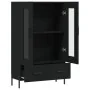 Aparador alto madera de ingeniería negro 69,5x31x115 cm by , Sideboards - Ref: Foro24-828309, Price: 96,63 €, Discount: %