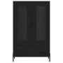 Aparador alto madera de ingeniería negro 69,5x31x115 cm by , Sideboards - Ref: Foro24-828309, Price: 96,63 €, Discount: %