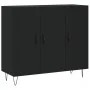 Aparador de madera de ingeniería negro 90x34x80 cm de , Aparadores - Ref: Foro24-828101, Precio: 88,32 €, Descuento: %