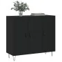 Aparador de madera de ingeniería negro 90x34x80 cm de , Aparadores - Ref: Foro24-828101, Precio: 88,32 €, Descuento: %