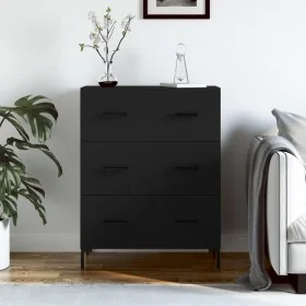 Aparador de madera de ingeniería negro 69,5x34x90 cm by , Sideboards - Ref: Foro24-827853, Price: 106,95 €, Discount: %