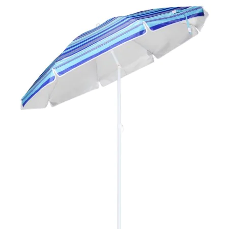 HI Sombrilla de playa azul a rayas 200 cm by , Umbrellas - Ref: Foro24-423954, Price: 27,81 €, Discount: %