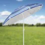 HI Sombrilla de playa azul a rayas 200 cm by , Umbrellas - Ref: Foro24-423954, Price: 27,81 €, Discount: %