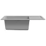 Fregadero de cocina con rebosadero ovalado granito gris by , Sinks - Ref: Foro24-147102, Price: 154,20 €, Discount: %