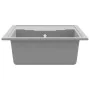 Fregadero de cocina con rebosadero ovalado granito gris by , Sinks - Ref: Foro24-147102, Price: 154,20 €, Discount: %