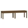Banco jardín 2 plazas madera maciza pino marrón 159,5x44x45 cm by vidaXL, garden benches - Ref: Foro24-824014, Price: 61,53 €...