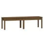 Zweierbank Massivholz Kiefer braun 159,5x44x45 cm von vidaXL, Gartenbänke - Ref: Foro24-824014, Preis: 61,53 €, Rabatt: %