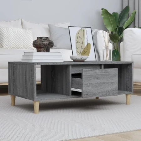 Mesa de centro madera contrachapada gris Sonoma 90x50x36,5 cm by , Coffee table - Ref: Foro24-821066, Price: 71,85 €, Discoun...