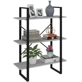 Estantería madera contrachapada gris hormigón 80x30x105 cm by , Bookcases and shelves - Ref: Foro24-806531, Price: 54,34 €, D...