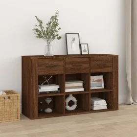 Aparador de madera contrachapada marrón roble 100x30x59,5 cm by , Sideboards - Ref: Foro24-821011, Price: 99,92 €, Discount: %