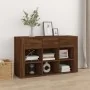 Aparador de madera contrachapada marrón roble 100x30x59,5 cm by , Sideboards - Ref: Foro24-821011, Price: 99,92 €, Discount: %