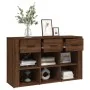 Aparador de madera contrachapada marrón roble 100x30x59,5 cm by , Sideboards - Ref: Foro24-821011, Price: 99,92 €, Discount: %
