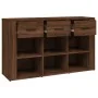 Aparador de madera contrachapada marrón roble 100x30x59,5 cm by , Sideboards - Ref: Foro24-821011, Price: 99,92 €, Discount: %