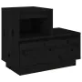 Mesita de noche madera maciza de pino negro 60x34x51 cm von , Nachttische - Ref: Foro24-814382, Preis: 62,51 €, Rabatt: %