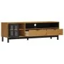 Mueble de TV con puerta de vidrio FLAM madera pino 158x40x50 cm von , TV-Möbel - Ref: Foro24-357821, Preis: 187,85 €, Rabatt: %